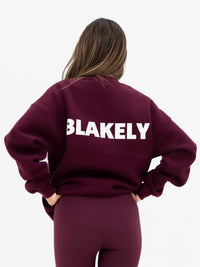 Kayla Oversized Jumper - Dunkle Kirsche