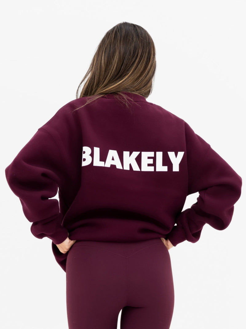 Kayla Oversized Jumper - Dunkle Kirsche
