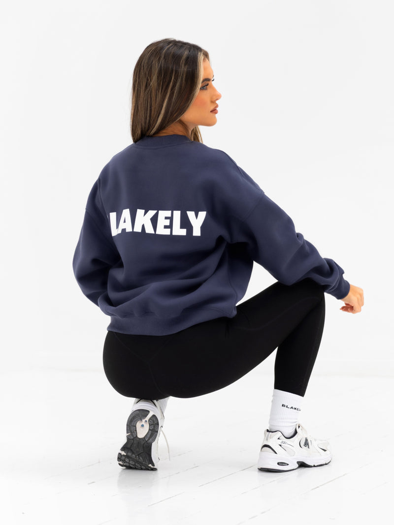 Kayla Oversized Jumper - Echtes Marineblau