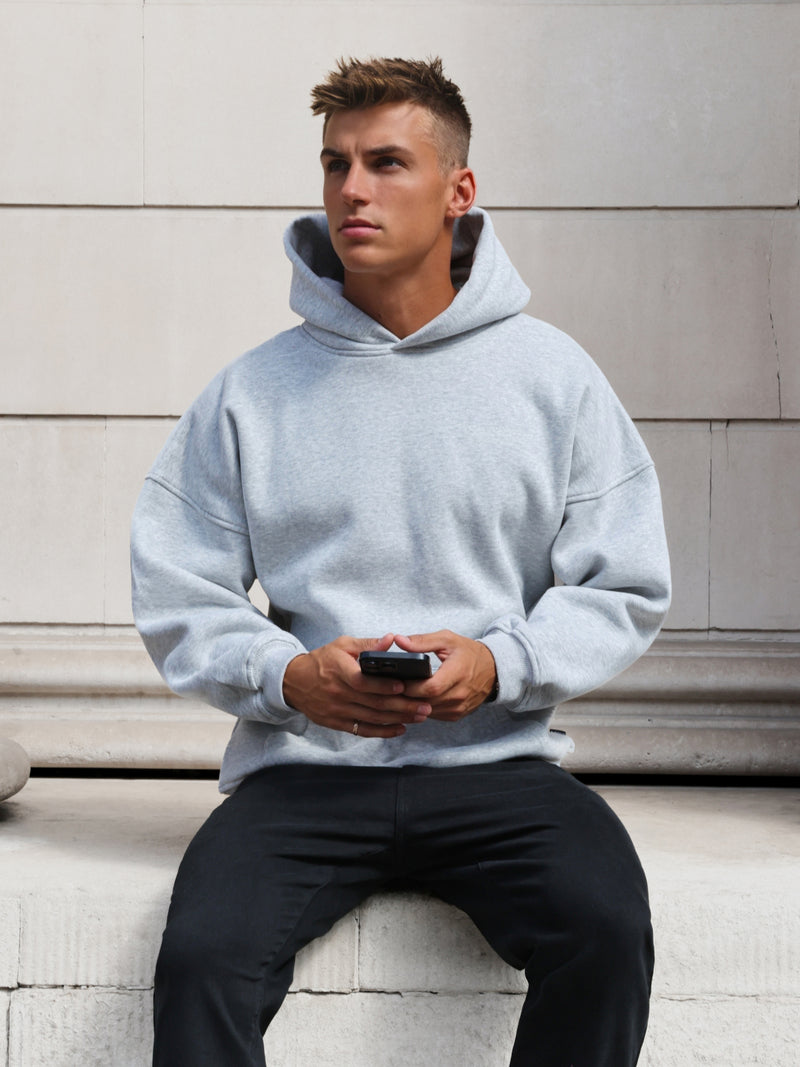 Declan Relaxed Hoodie - Mergelgrau