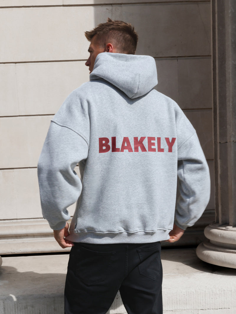 Declan Relaxed Hoodie - Mergelgrau
