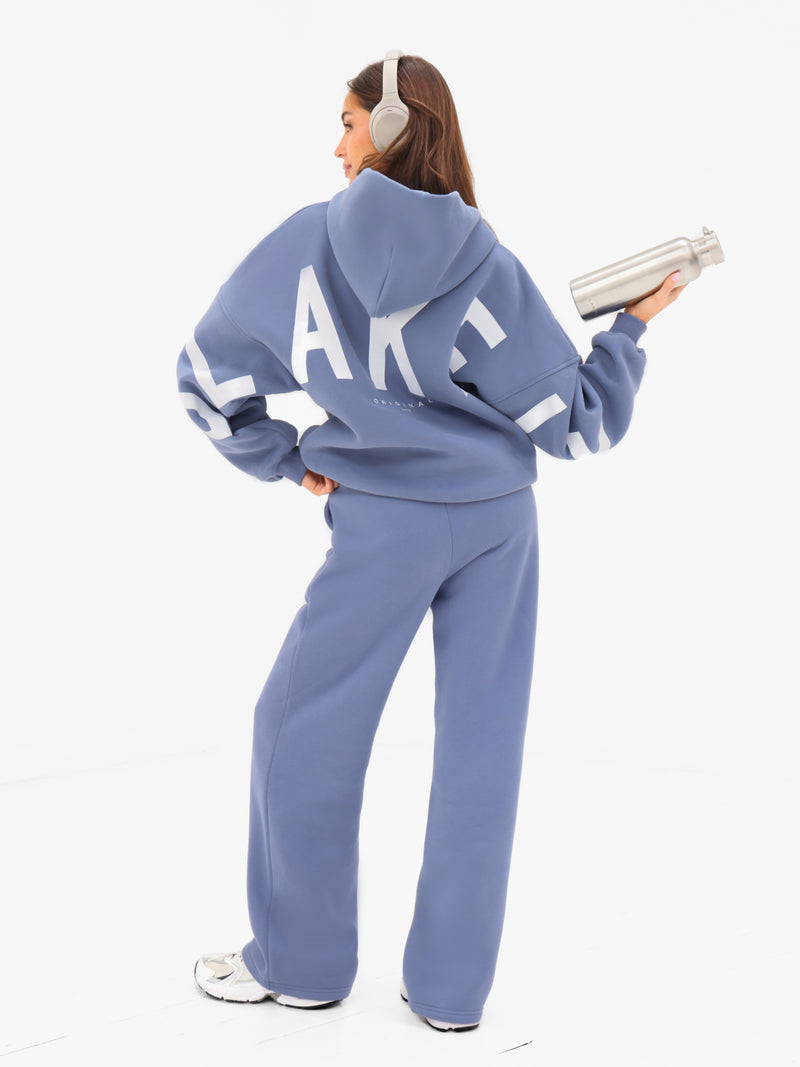 Isabel Wide Leg Sweatpants - Blue