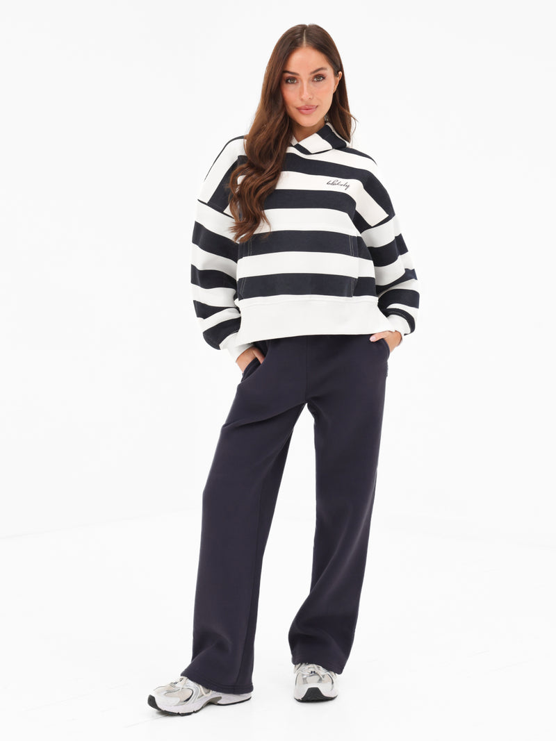 Isabel Wide Leg Sweatpants - Echte Marine