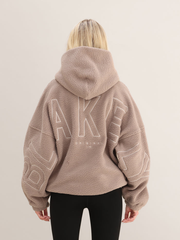 Borg Isabel Oversized Hoodie - Brun Doux