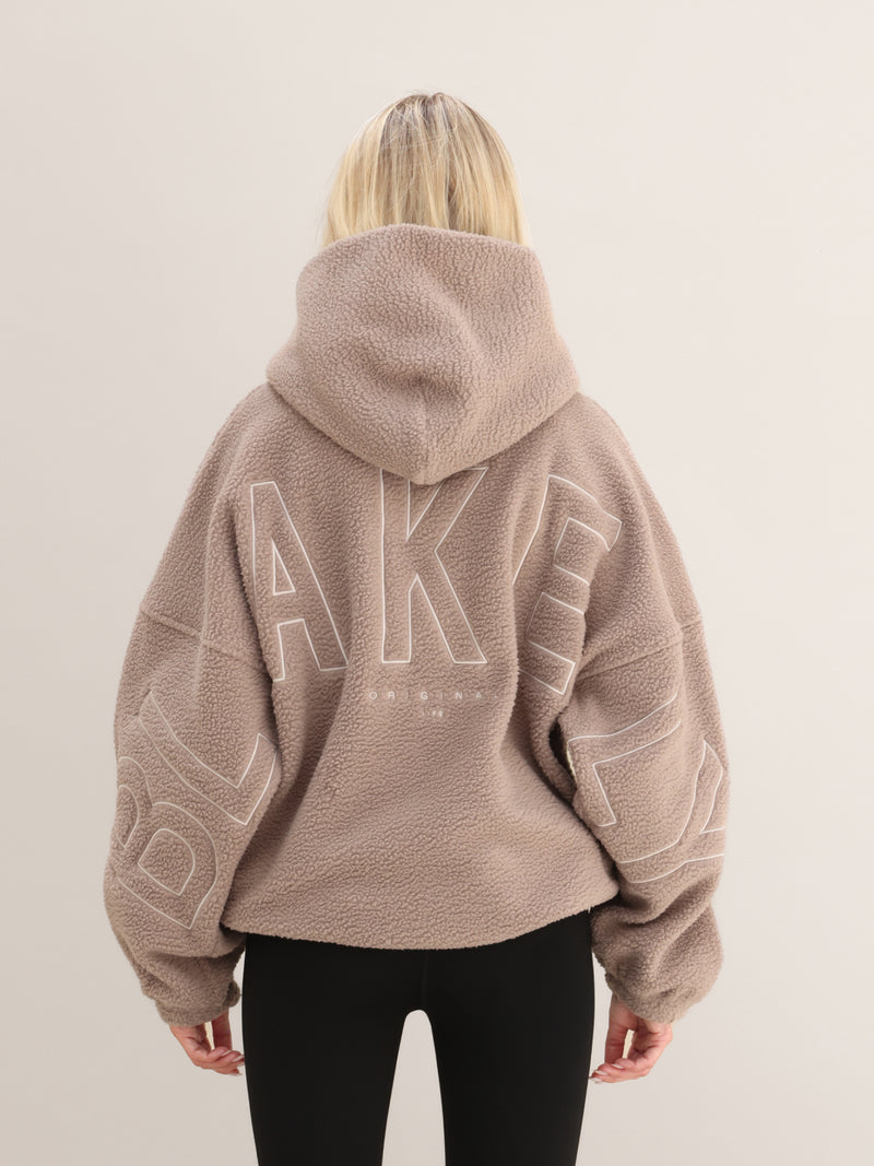 Borg Isabel Oversized Hoodie - Sanftes Braun