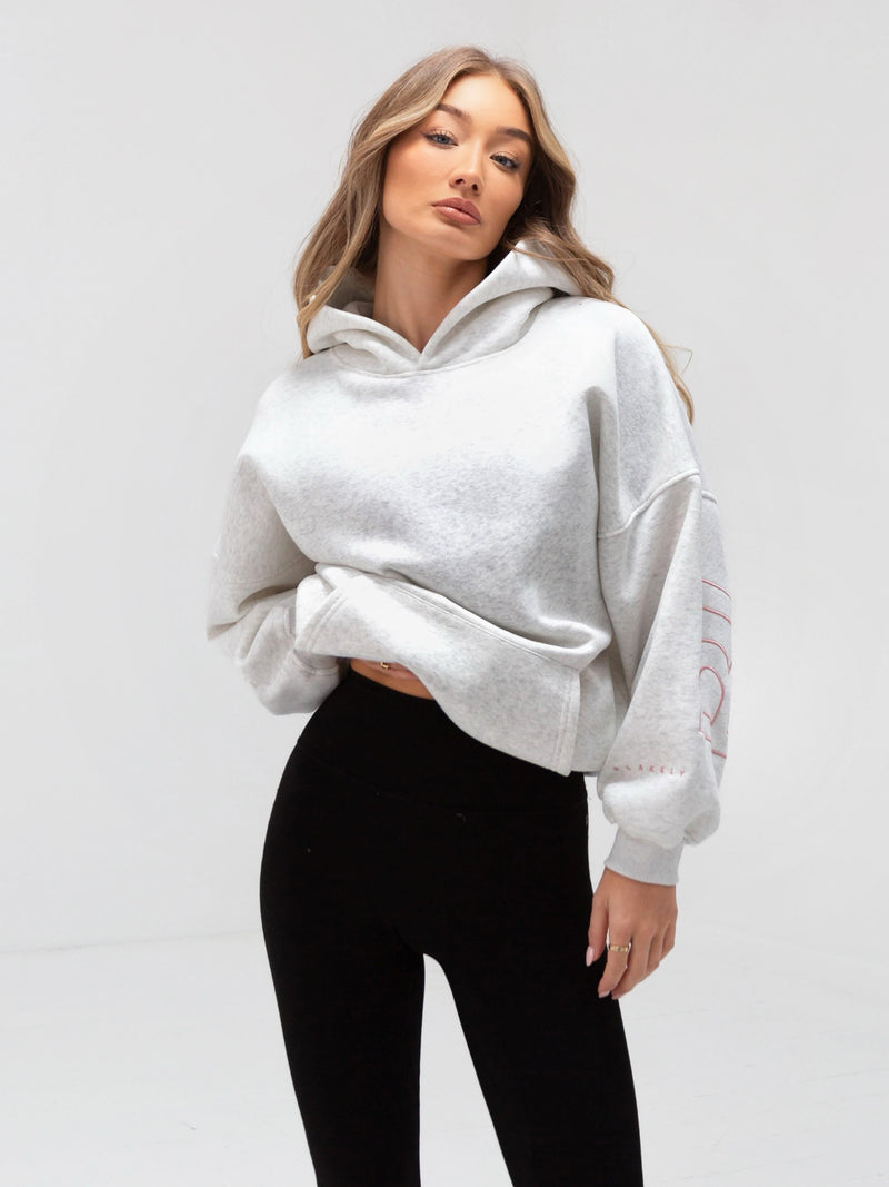 Embroidered Isabel Oversized Hoodie - Bubblegum Pink