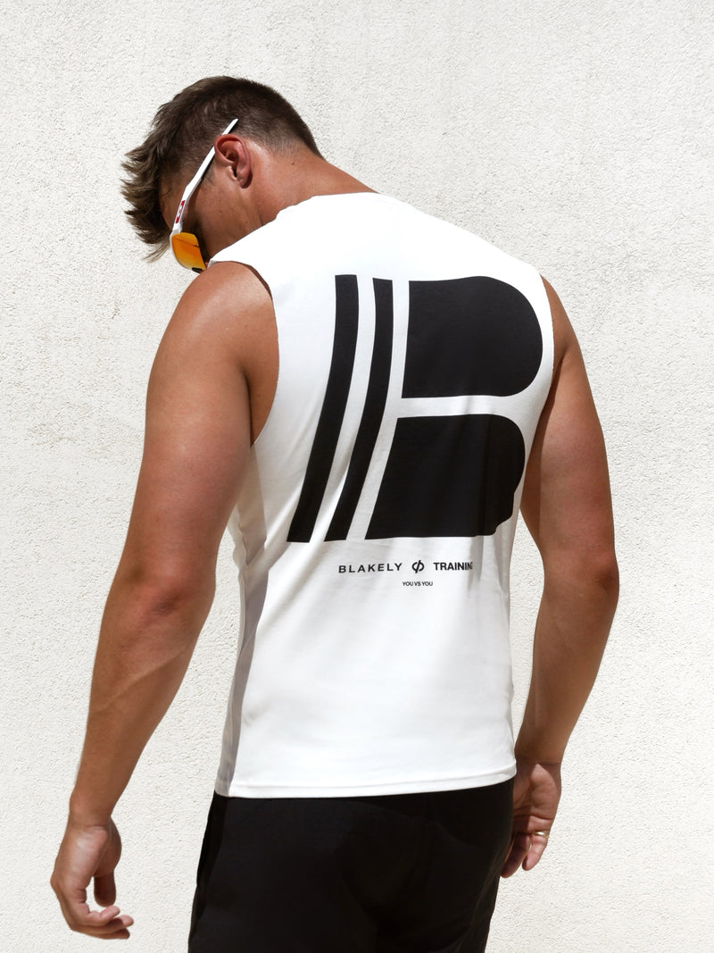 Apex Sleeveless Tee - White