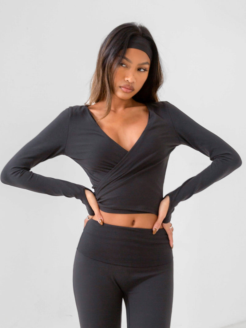 Reform Wrap Top - Black