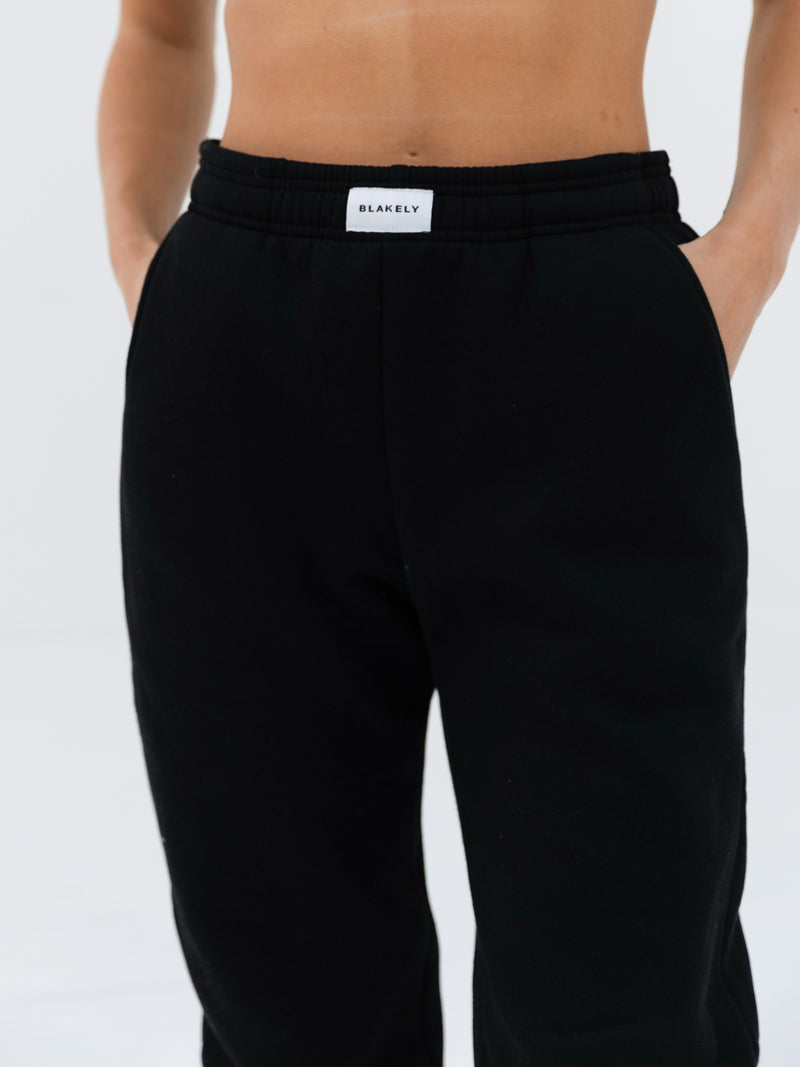 Label Sweatpants - Black