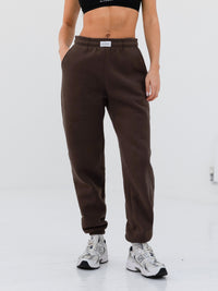 Label Sweatpants - Slate Brown