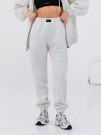 Label Sweatpants - Marl White