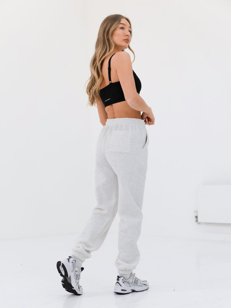 Label Sweatpants - Marl White