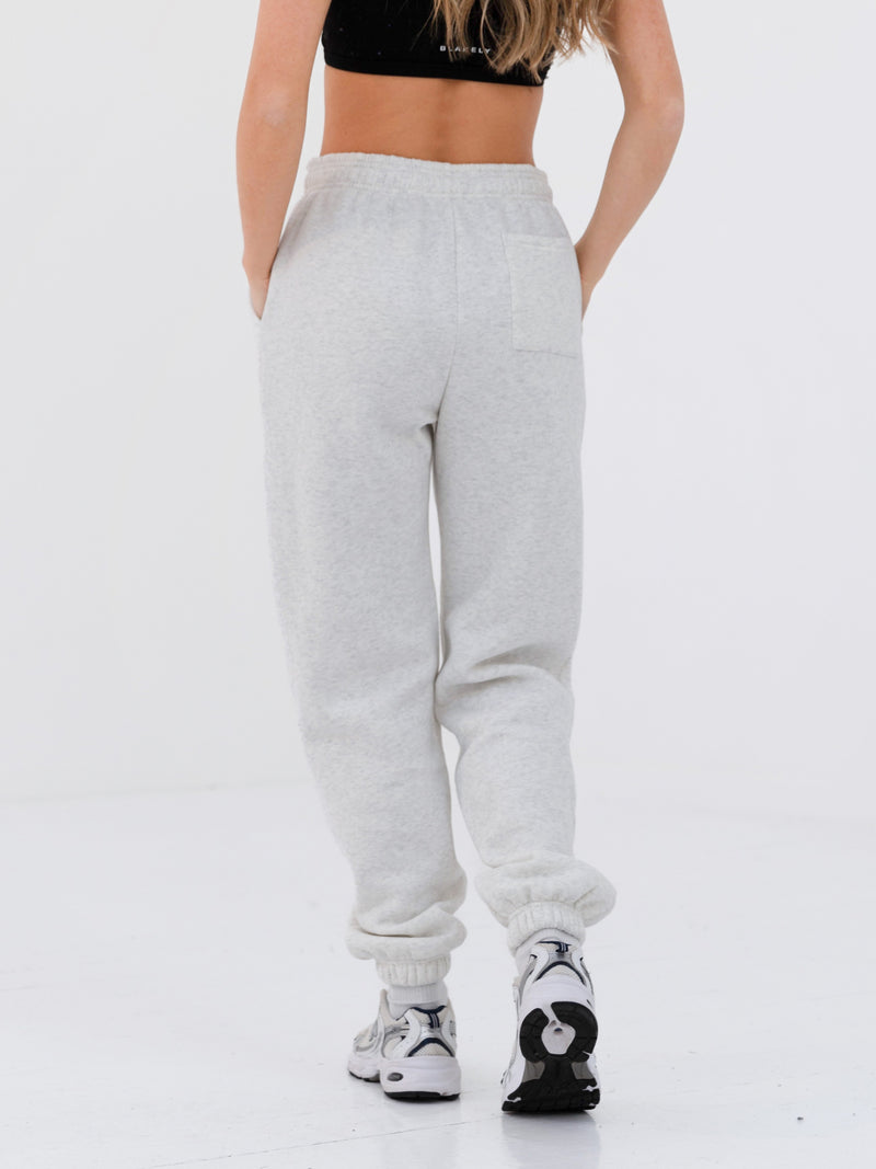 Label Sweatpants - Marl White