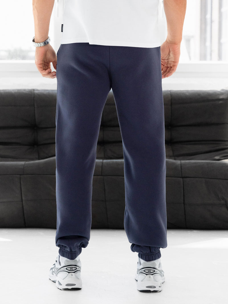Blakely Basic Relaxed Cuffed Sweatpants - True Navy