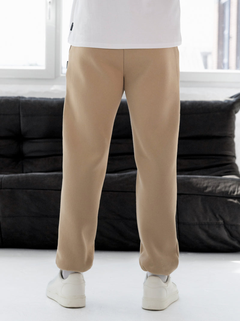 Blakely Basic Relaxed Cuffed Sweatpants - Light Tan