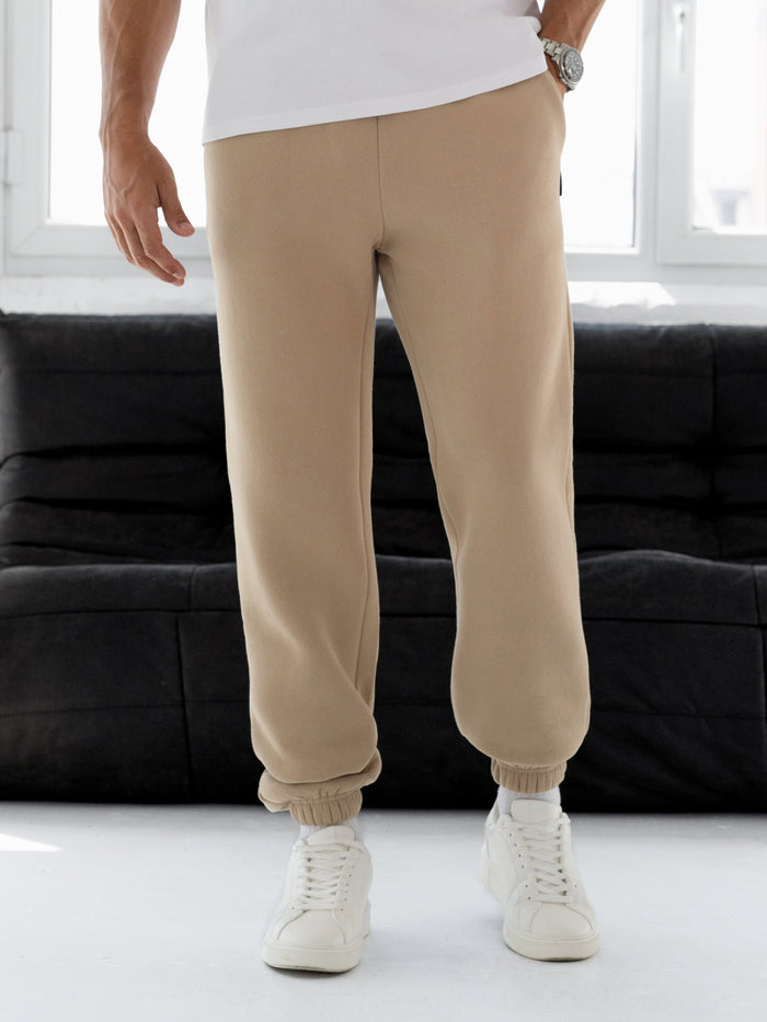 Blakely Basic Relaxed Cuffed Sweatpants - Hellbraun