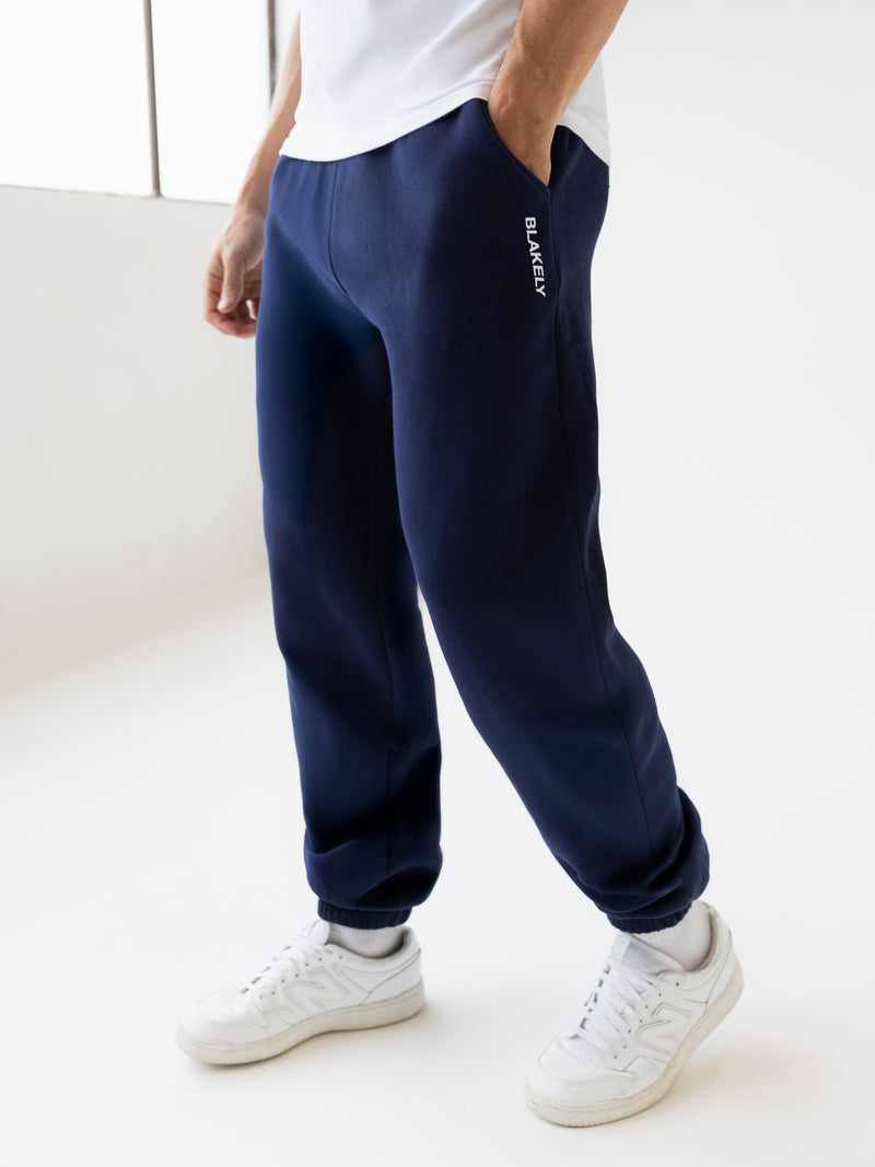 Italic Linear Relaxed Sweatpants - Marine