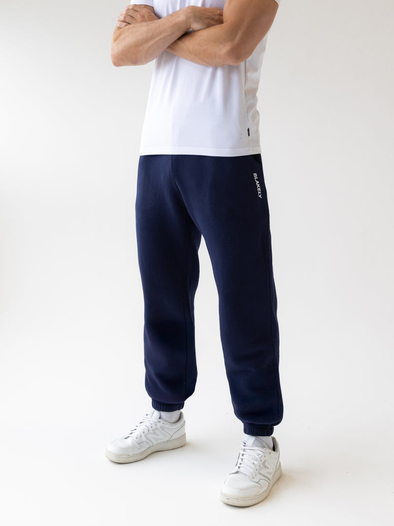 Italic Linear Relaxed Sweatpants - Marine