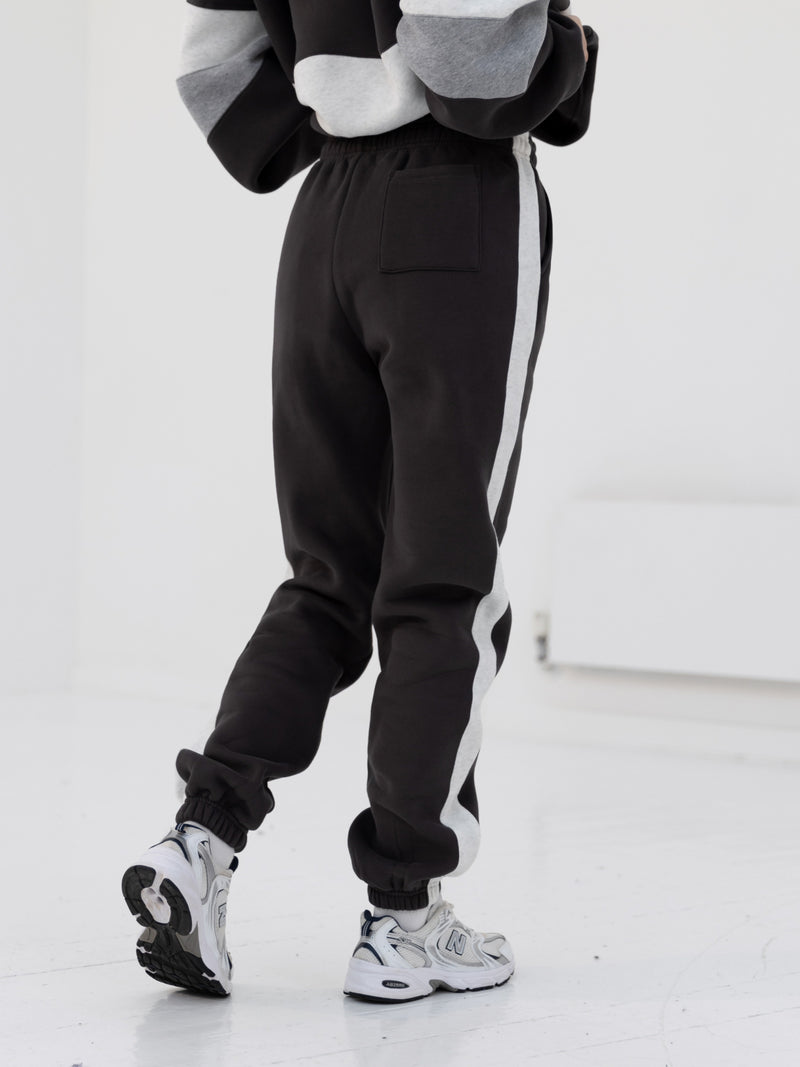 Panel Hoodie & Sweatpants Set - Graphite