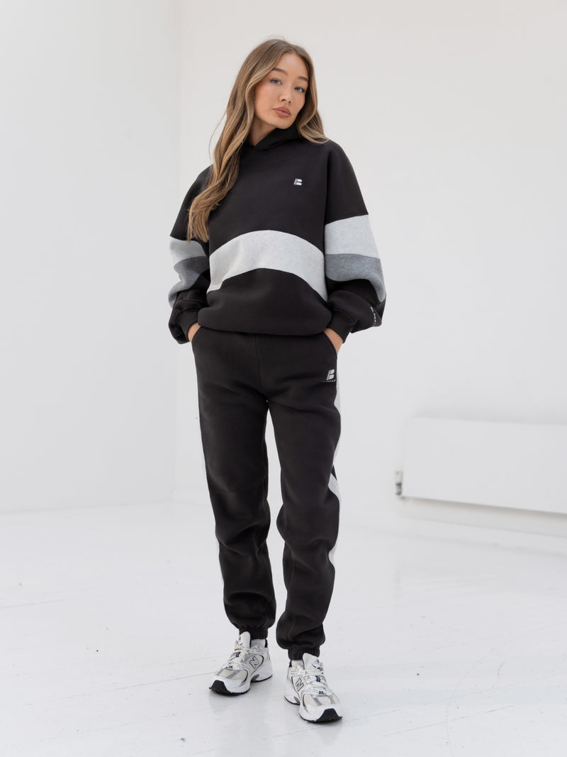 Panel Hoodie & Sweatpants Set - Graphite