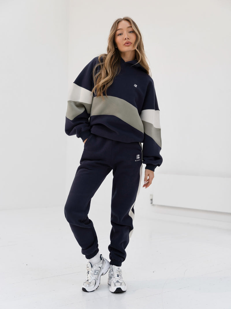 Panel Hoodie & Sweatpants Set - True Navy