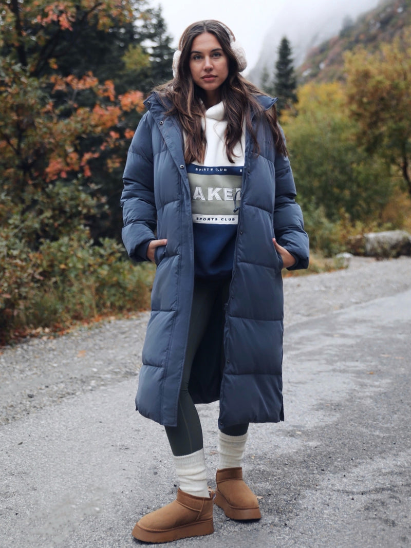 Ultimate Longline Puffer Coat - Midnight Blue