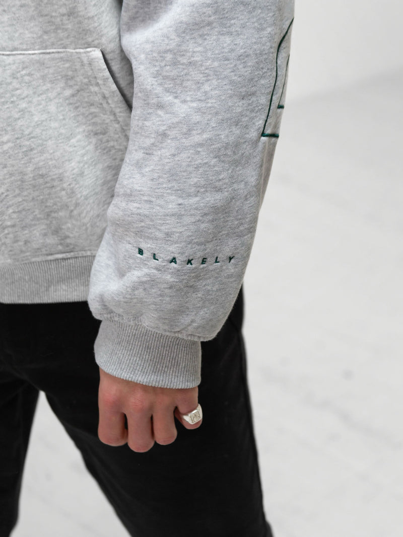 Embroidered Idris Oversized Hoodie - Teal