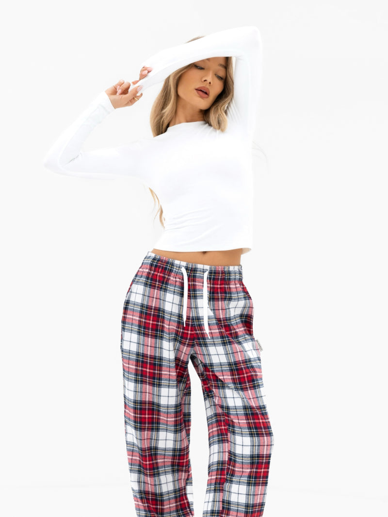 Rue Checked Trousers - Red Check
