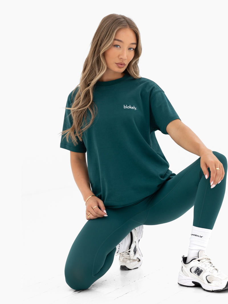 Freya Oversized T-Shirt - Deep Green