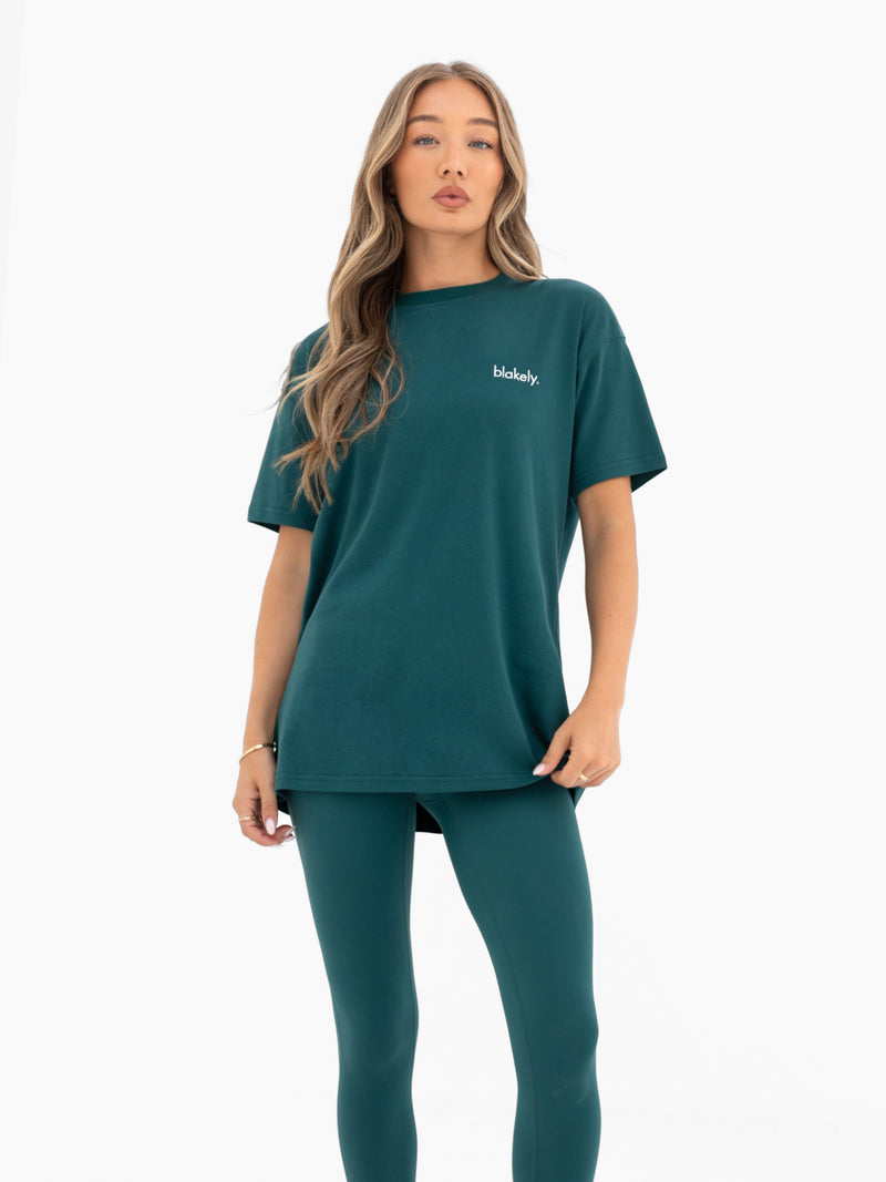 Freya Oversized T-Shirt - Deep Green