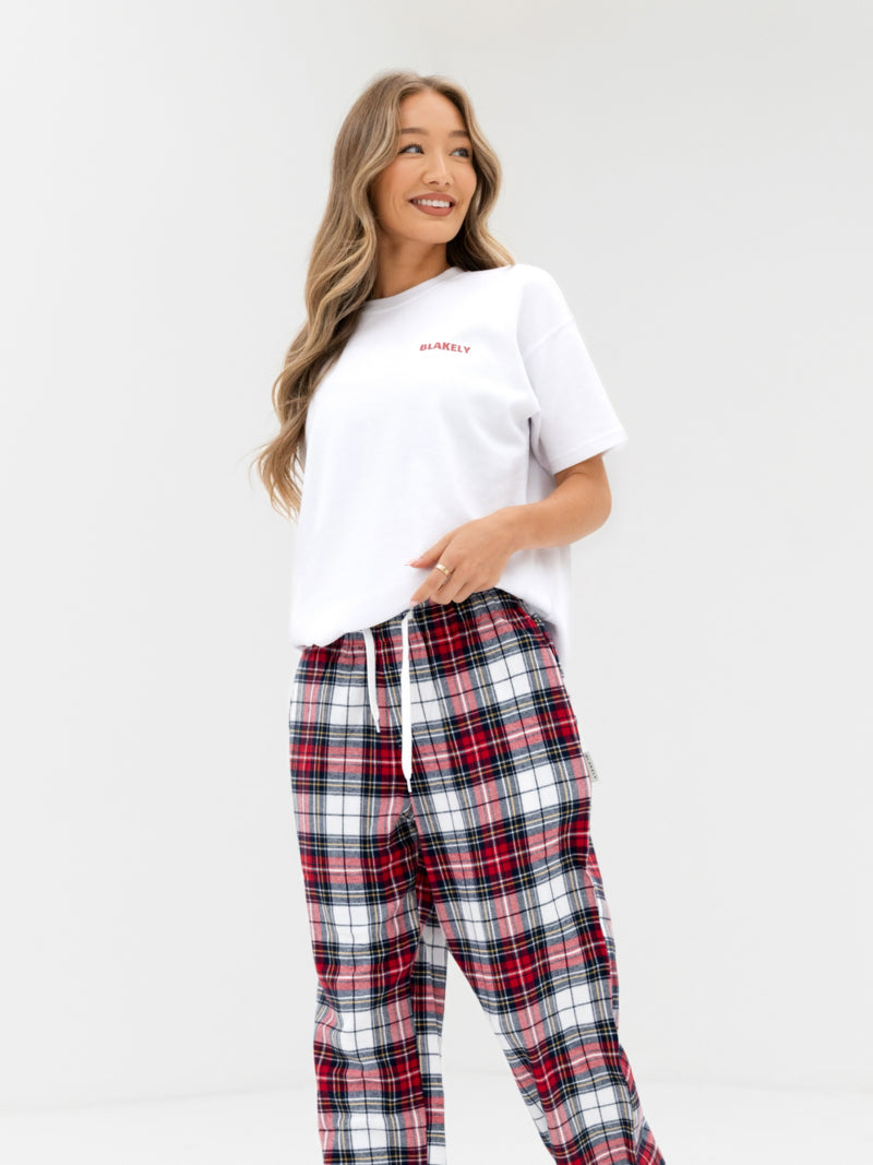 Bow Print Oversized T-Shirt - White