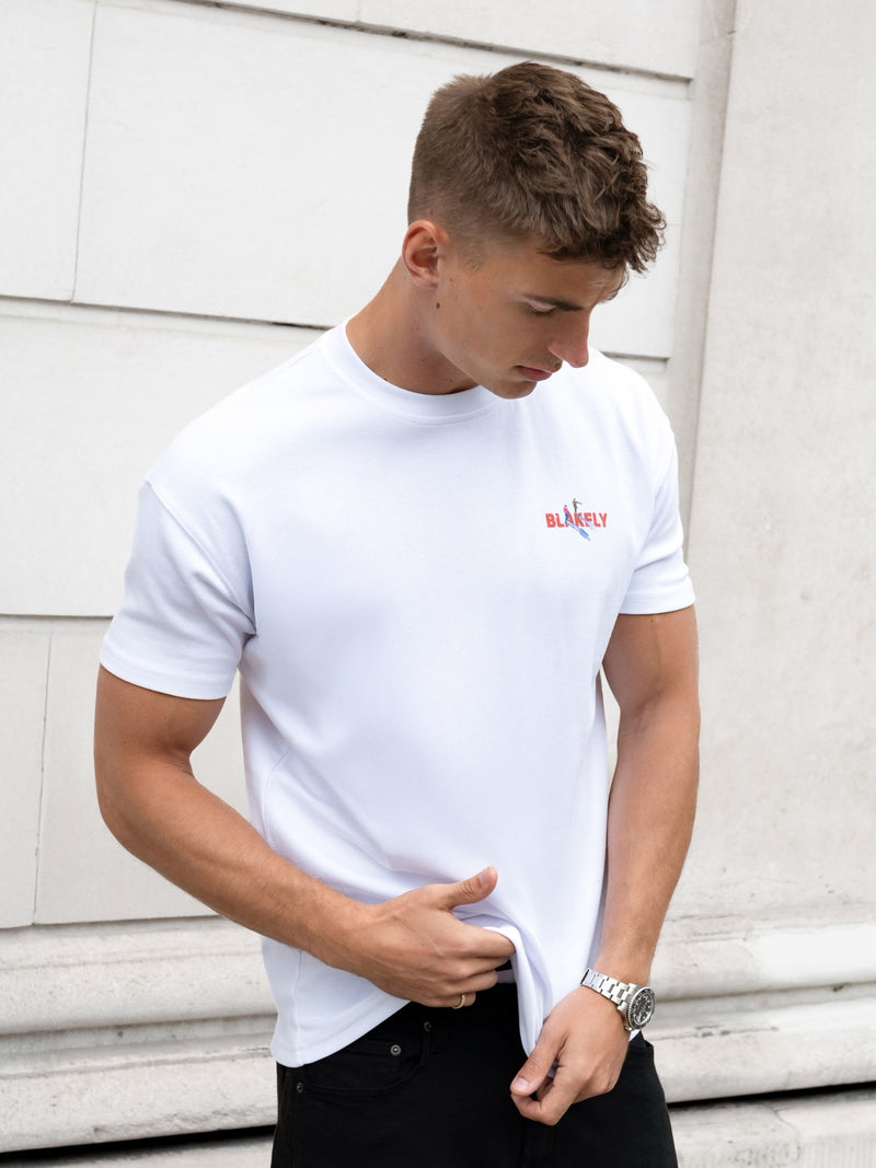 Ski Print Relaxed T-Shirt - White
