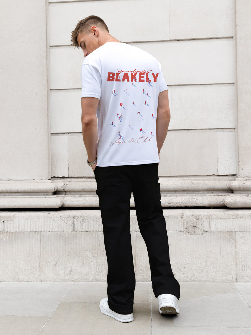 Ski Print Relaxed T-Shirt - White
