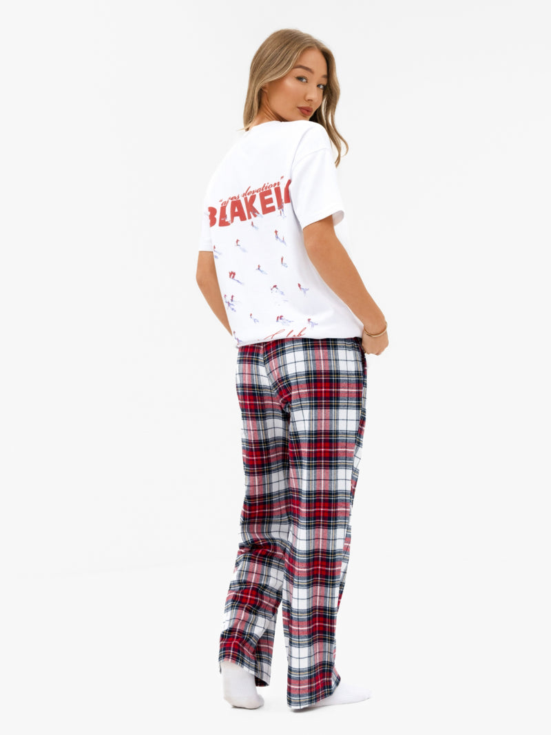 Ski Print Oversized T-Shirt - White