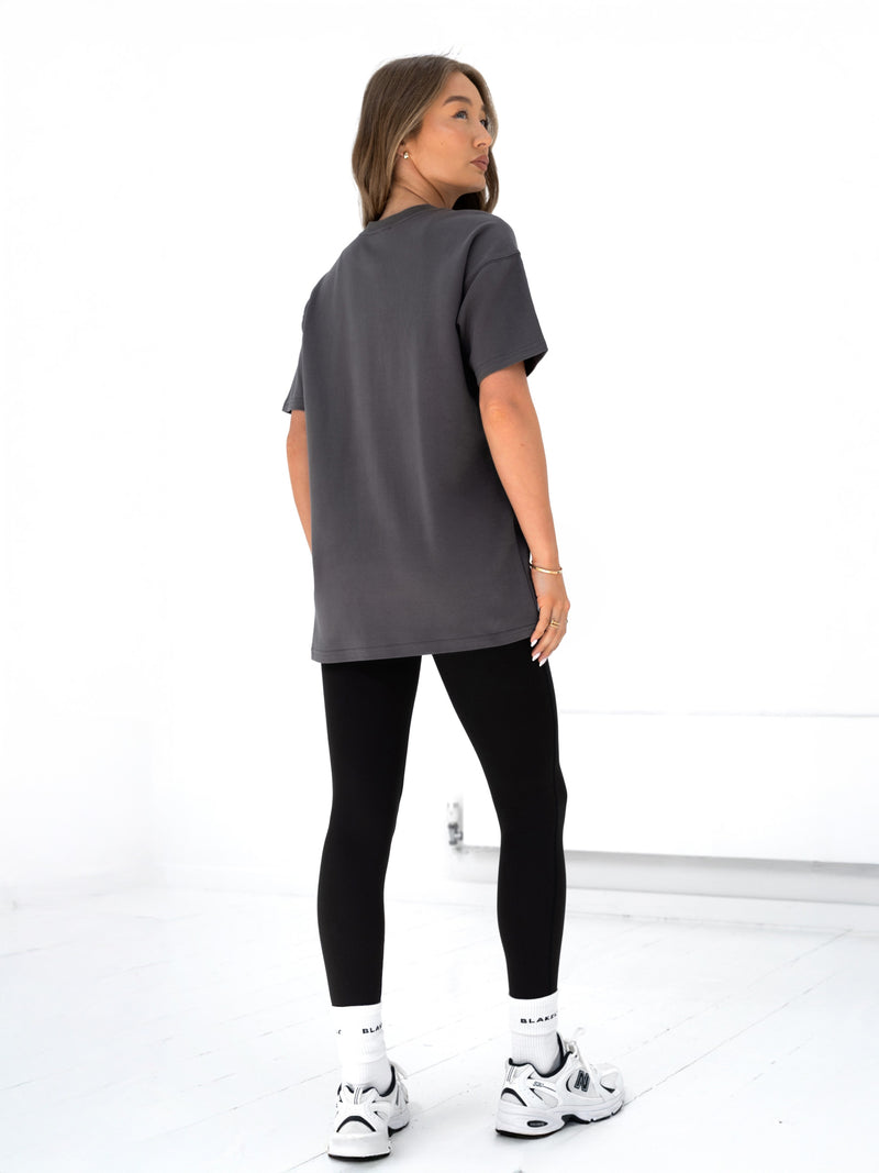 Olivia Oversized T-Shirt - Holzkohle
