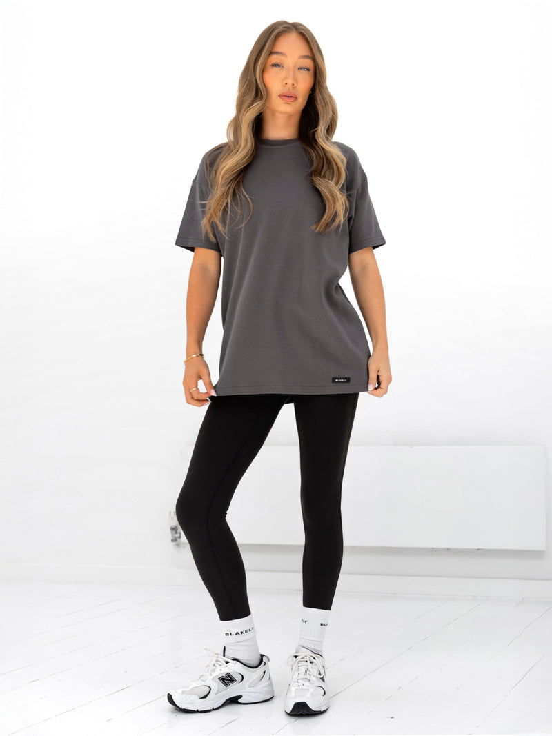 Olivia Oversized T-Shirt - Holzkohle