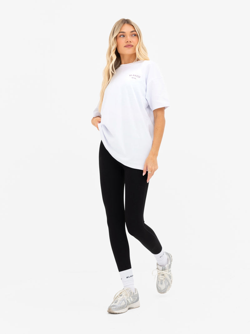 Immani Oversized T-Shirt - Flaches Weiß & Staubiges Flieder