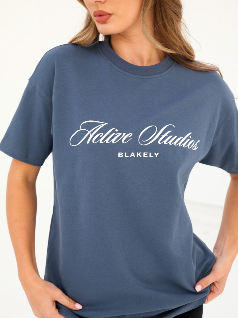 Off Duty Oversized T-Shirt - Steel Blue