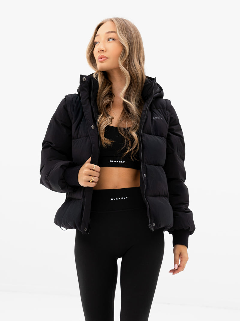 Multiway Puffer Coat 2 - Schwarz