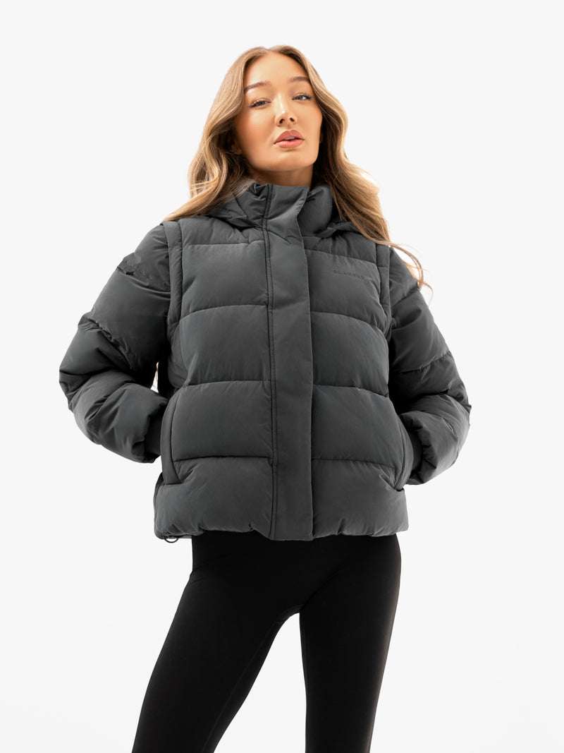 Multiway Puffer Coat 2 - Holzkohle