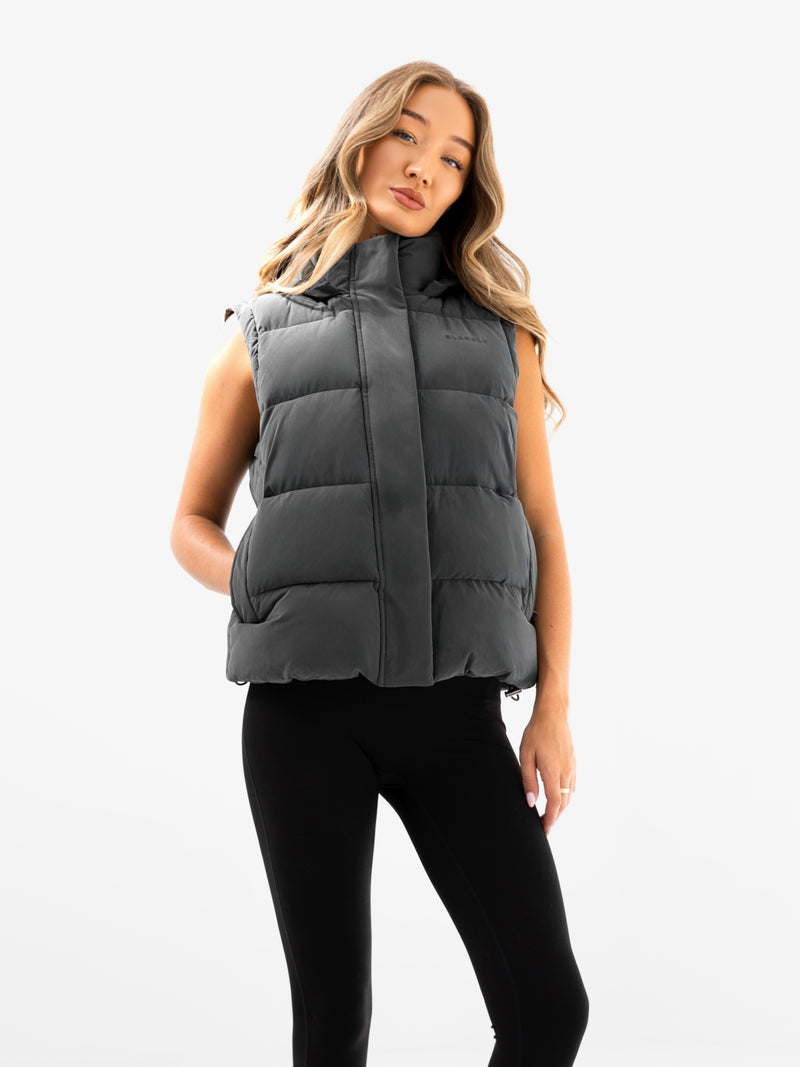Multiway Puffer Coat 2 - Holzkohle