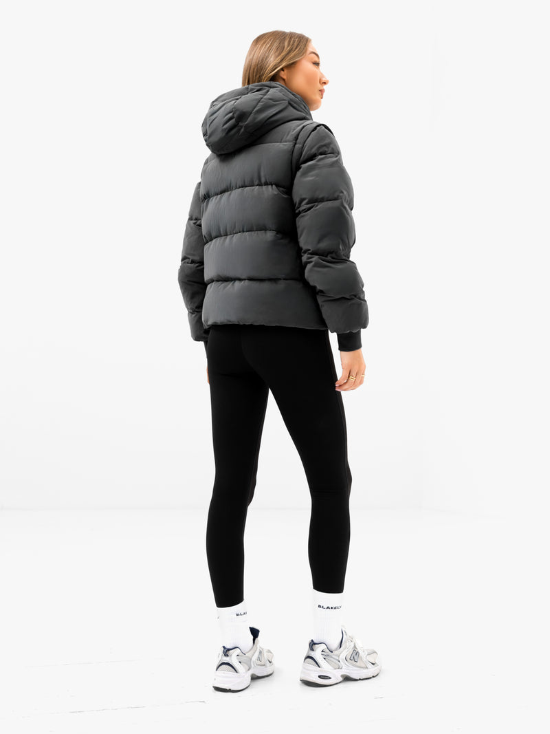 Multiway Puffer Coat 2 - Holzkohle