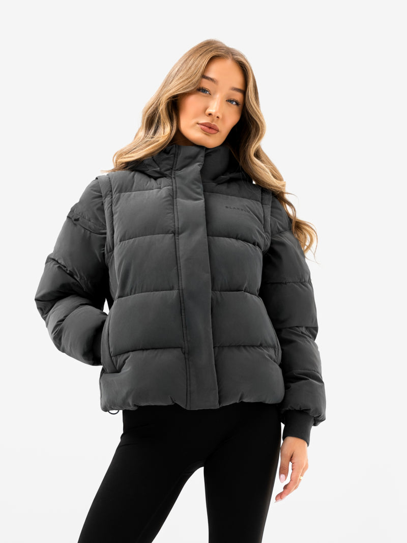 Multiway Puffer Coat 2 - Holzkohle