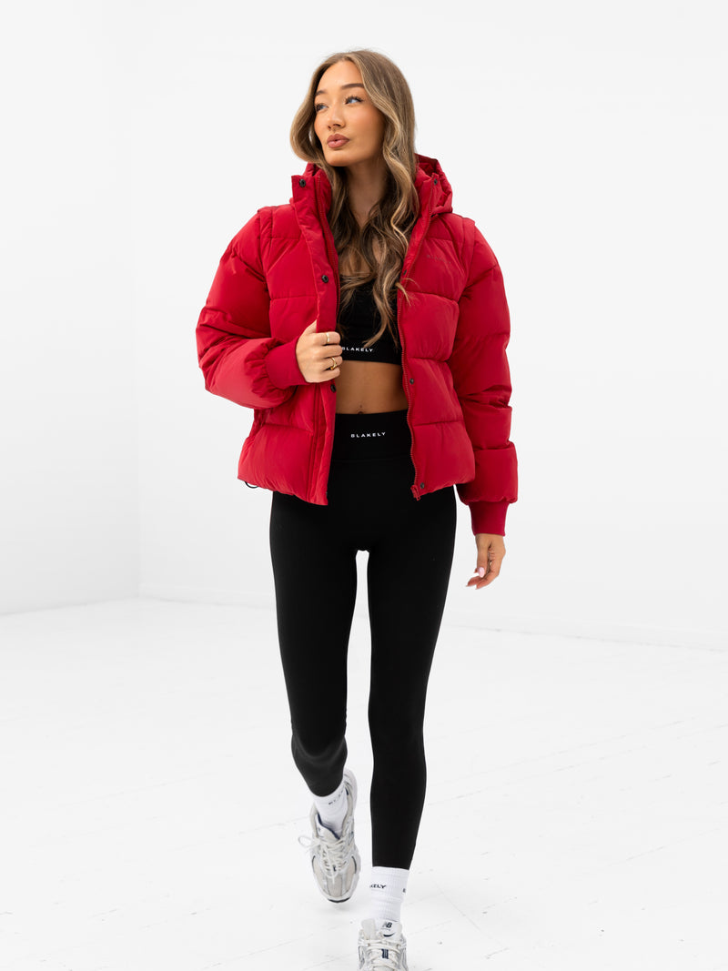 Multiway Puffer Coat 2 - Rot