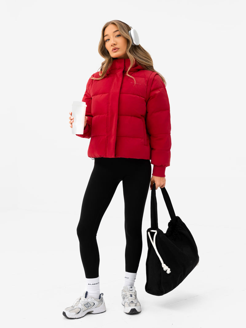 Multiway Puffer Coat 2 - Red
