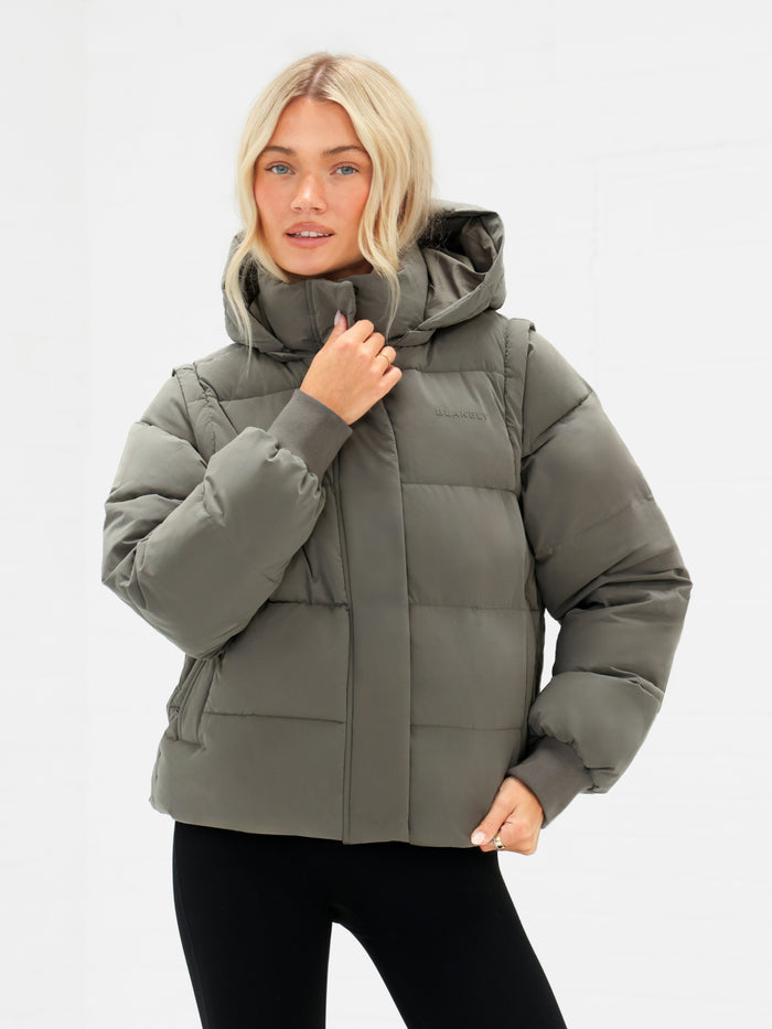 Multiway Puffer Coat 2 - Vert Safari
