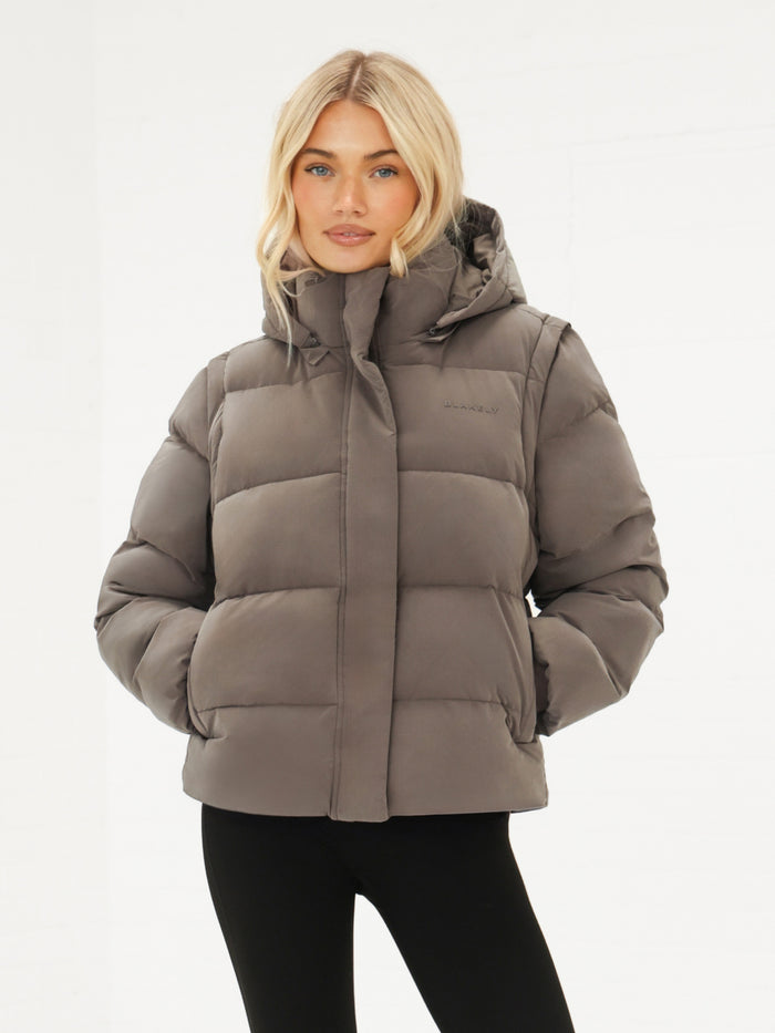 Multiway Puffer Coat 2 - Marron clair