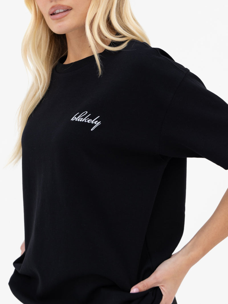 Mindy Oversized T-Shirt - Black