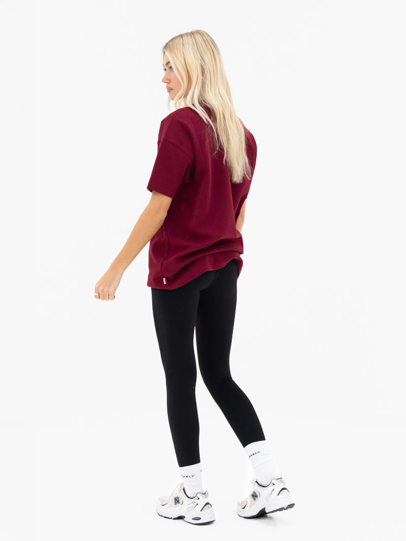 Mindy Oversized T-Shirt - Burgund