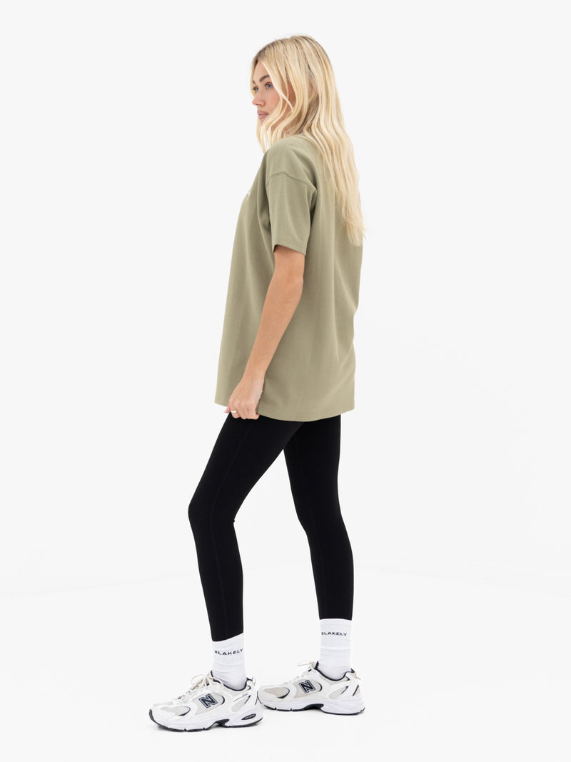 Mindy Oversized T-Shirt - Warme olijf